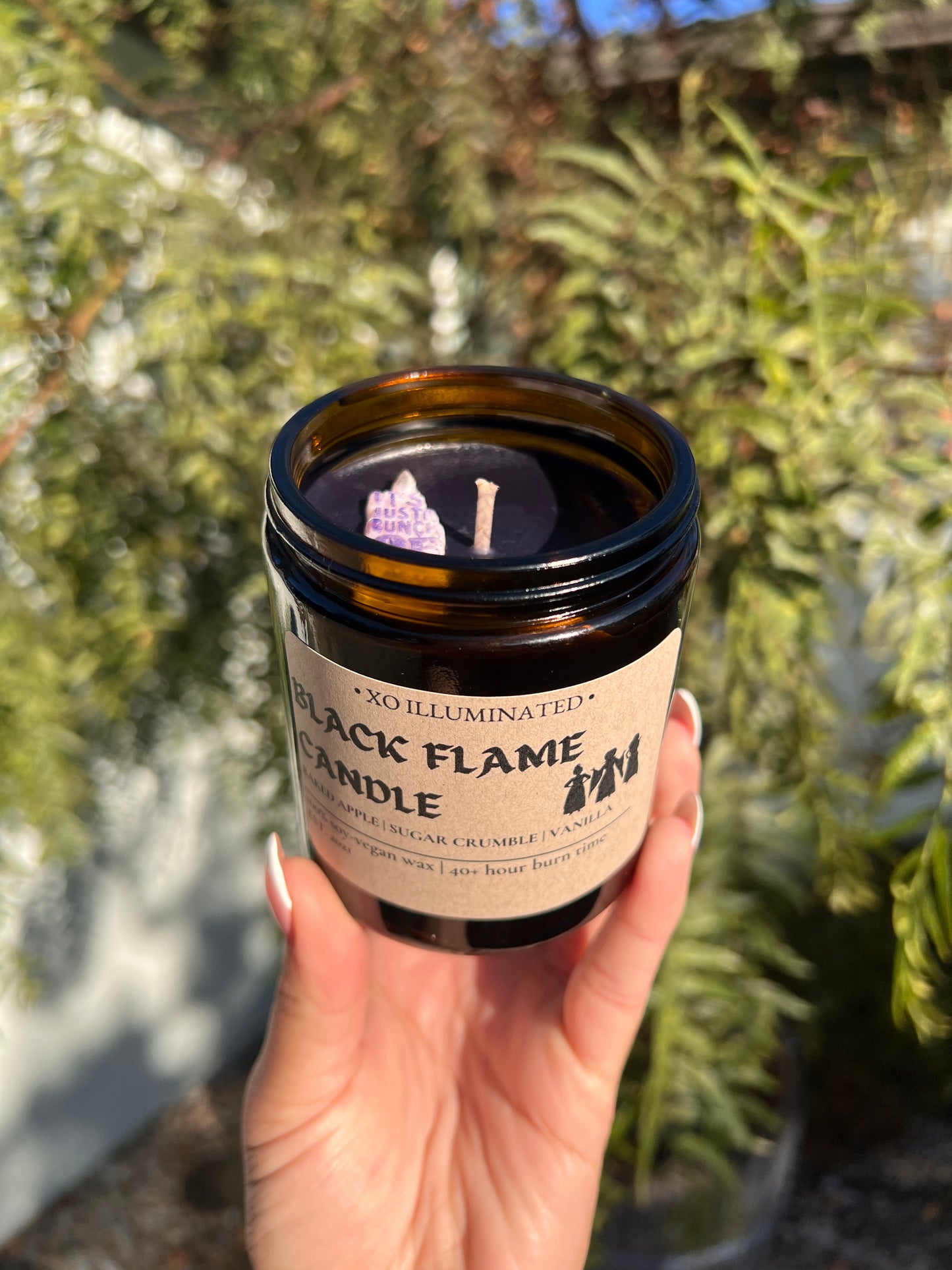 Spooktacular Black Flame Candle