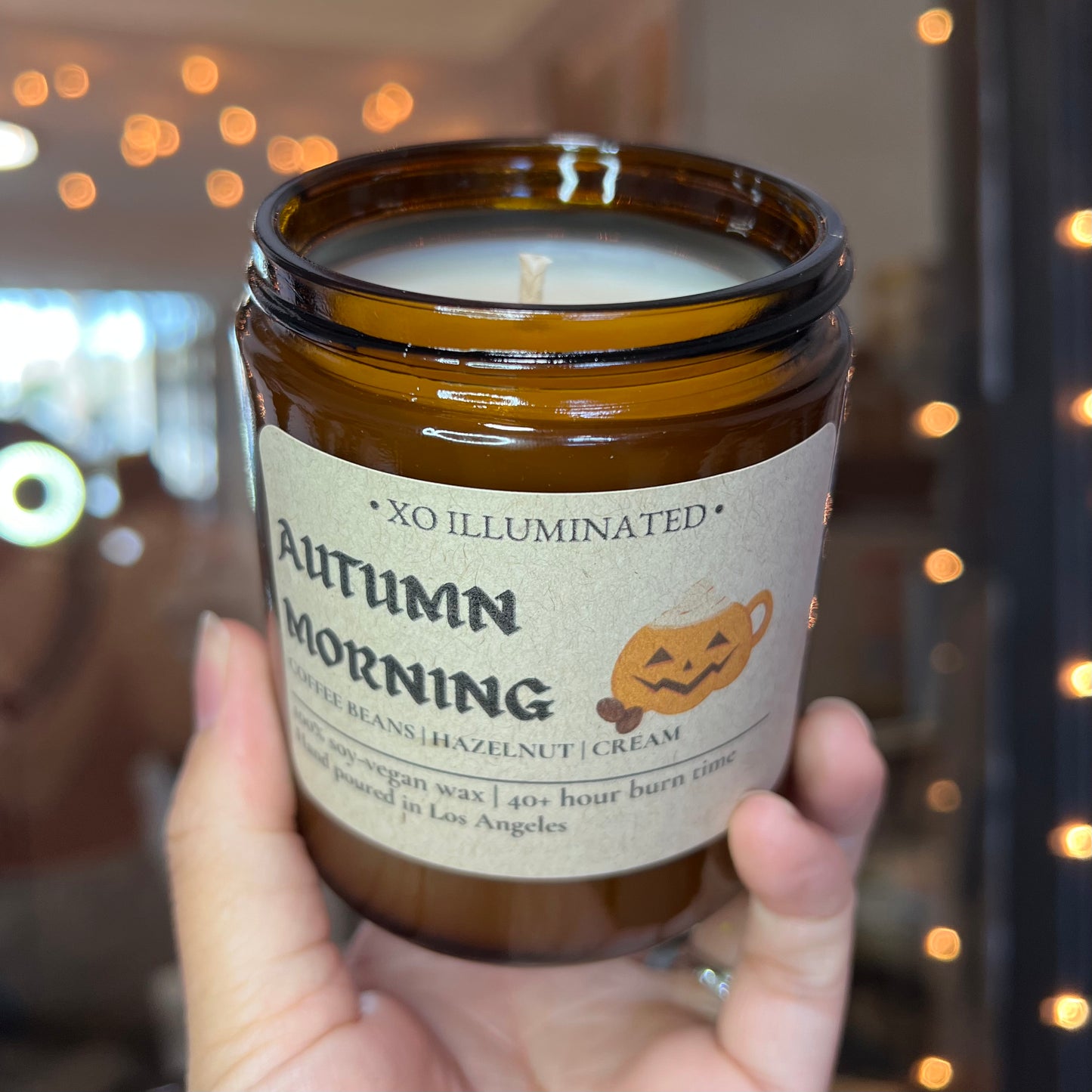 Spooktacular Autumn Morning Candle