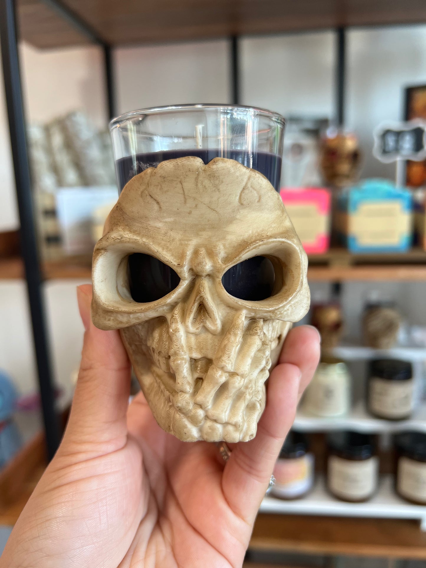 Spooktacular Spooky Skeletons Black Candle