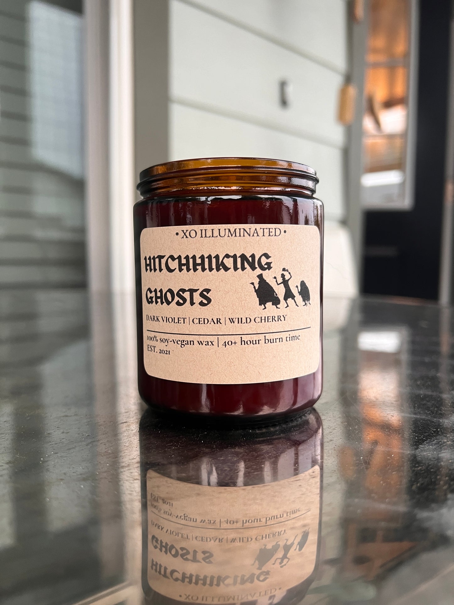 Spooktacular Hitchhiking Ghosts Candle