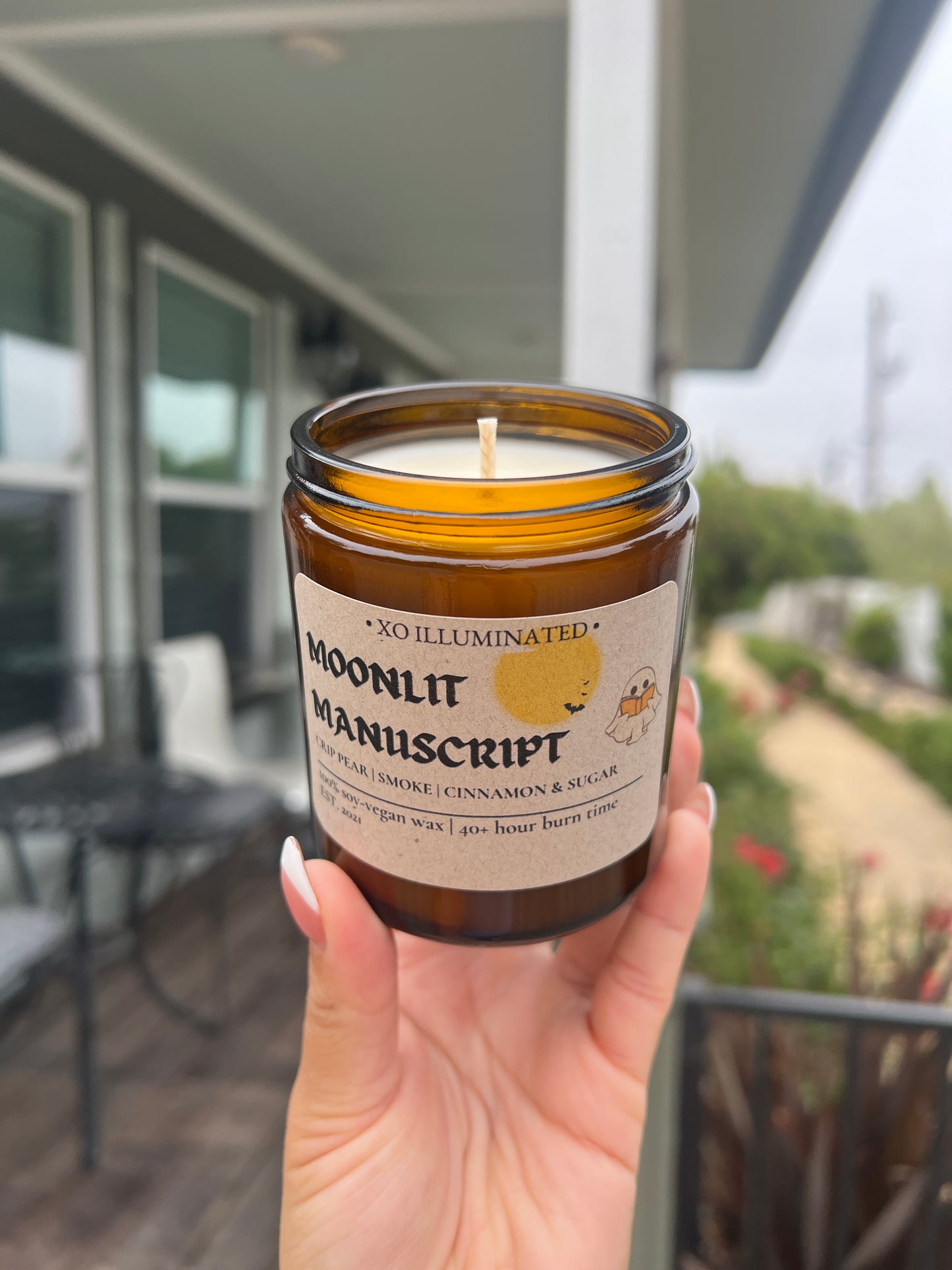 Spooktacular Moonlit Manuscript Candle