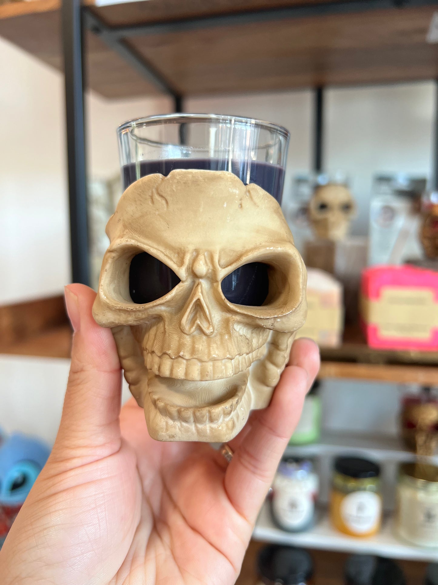 Spooktacular Spooky Skeletons Black Candle