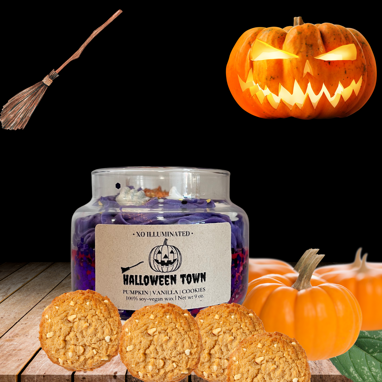 Spooktacular Halloween Town Candle
