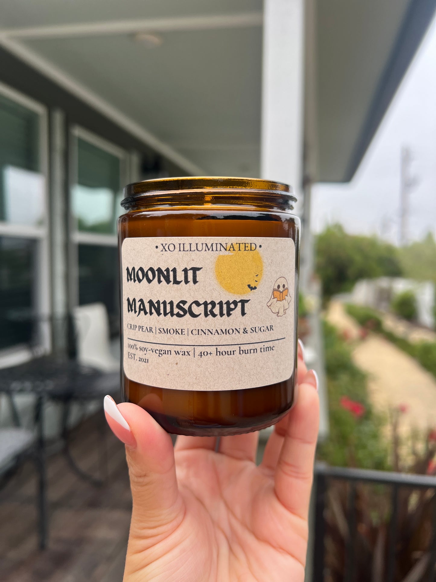Spooktacular Moonlit Manuscript Candle