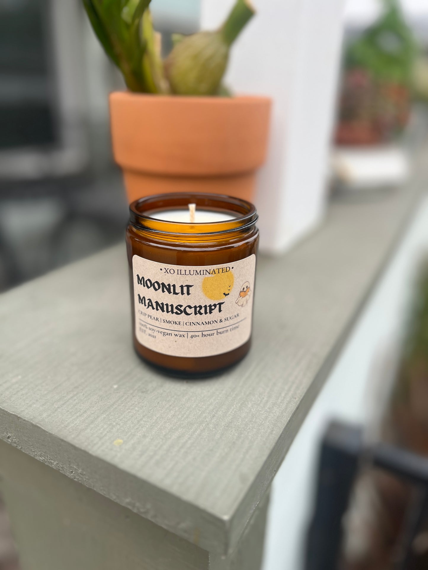 Spooktacular Moonlit Manuscript Candle