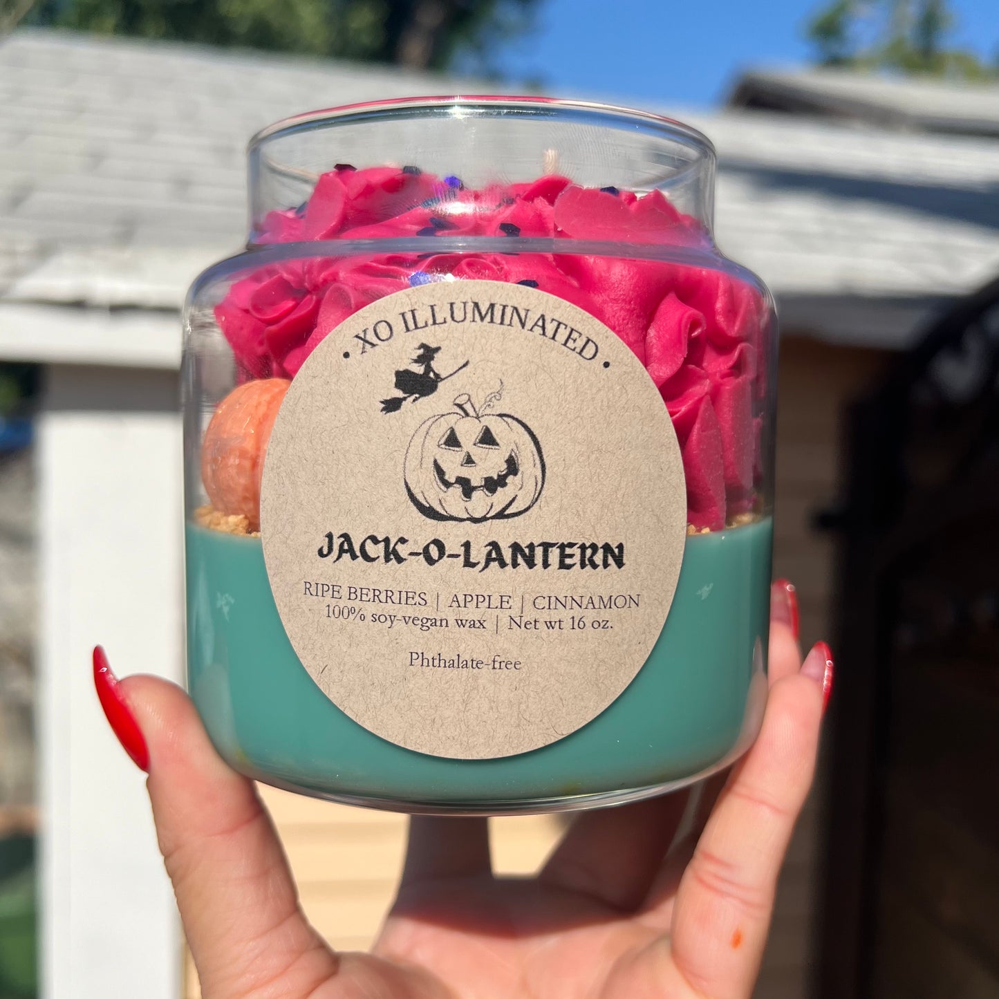 Spooktacular Jack-O-Lantern Candle