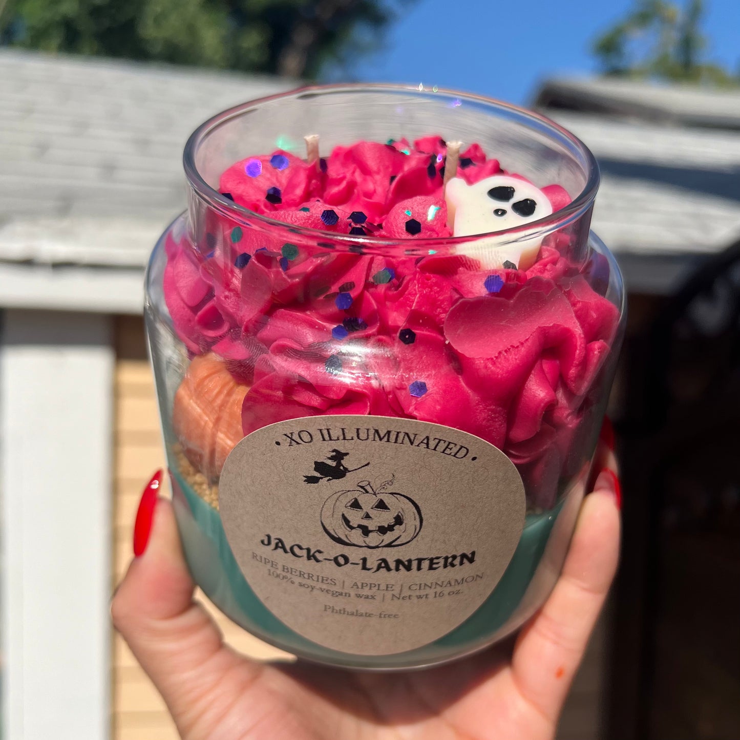 Spooktacular Jack-O-Lantern Candle