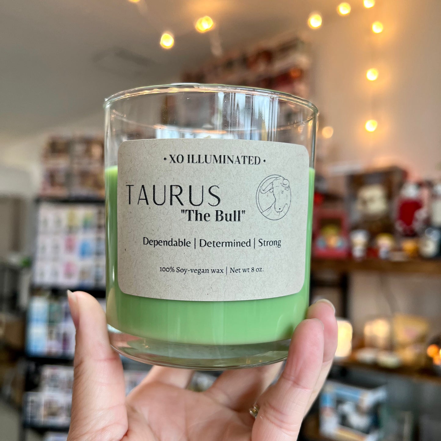 Taurus Zodiac Candle
