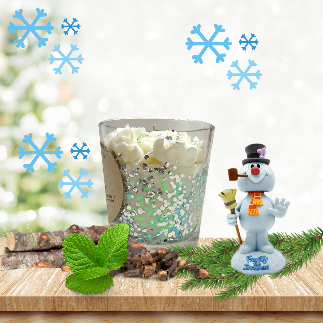 Christmassy Frosty Candle
