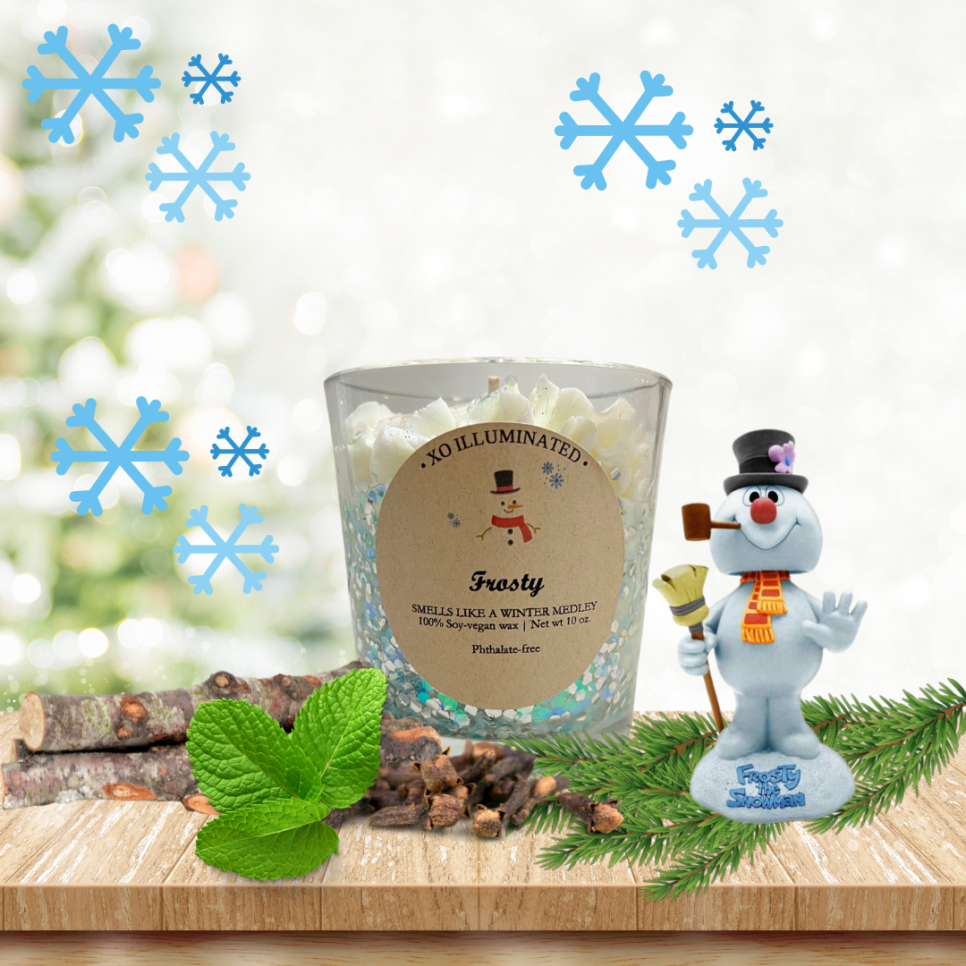 Christmassy Frosty Candle