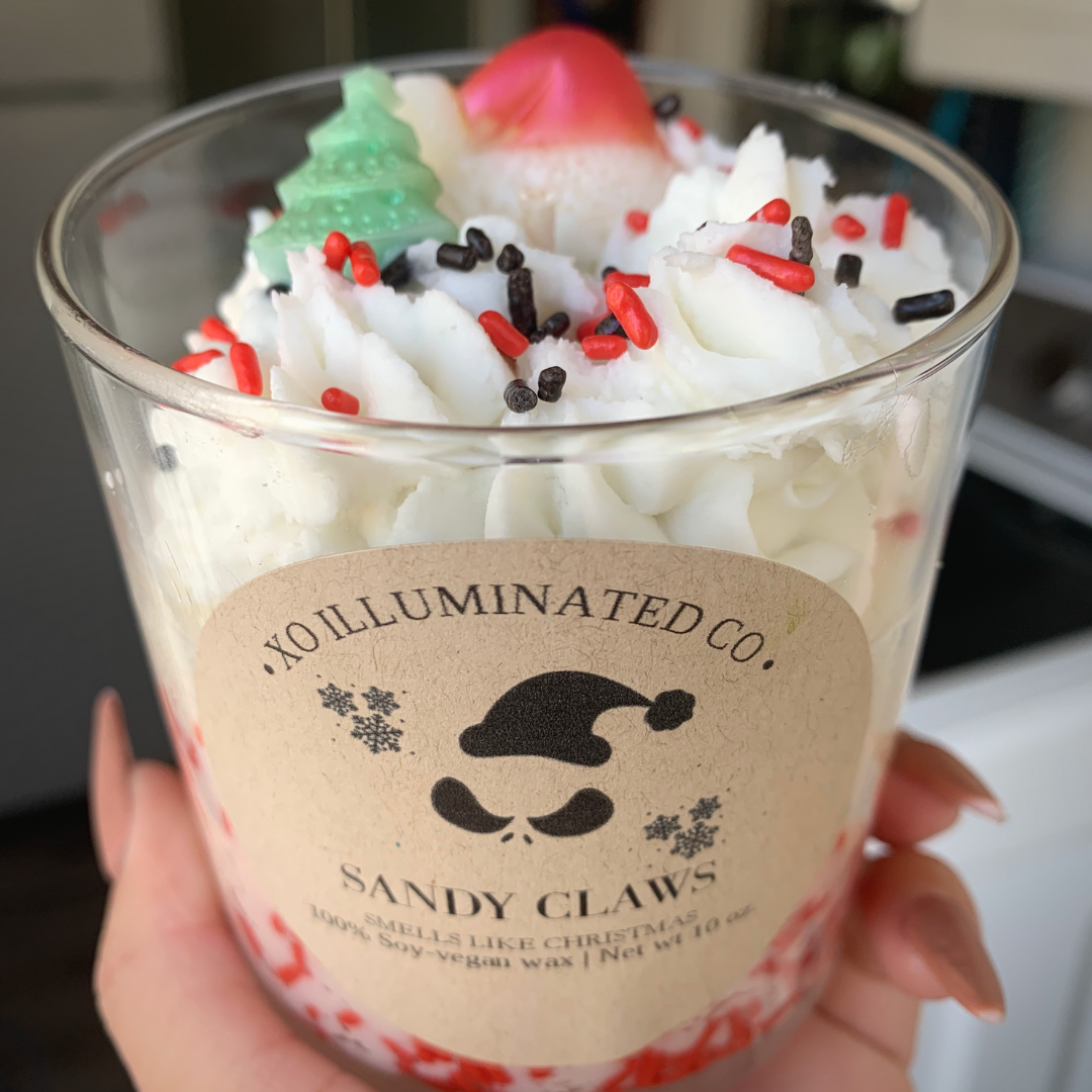 Christmassy Sandy Claws Candle - XO Illuminated