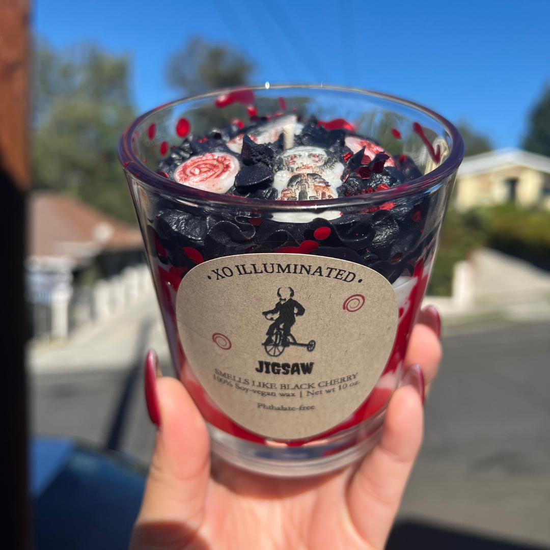 Spooktacular Jigsaw Candle