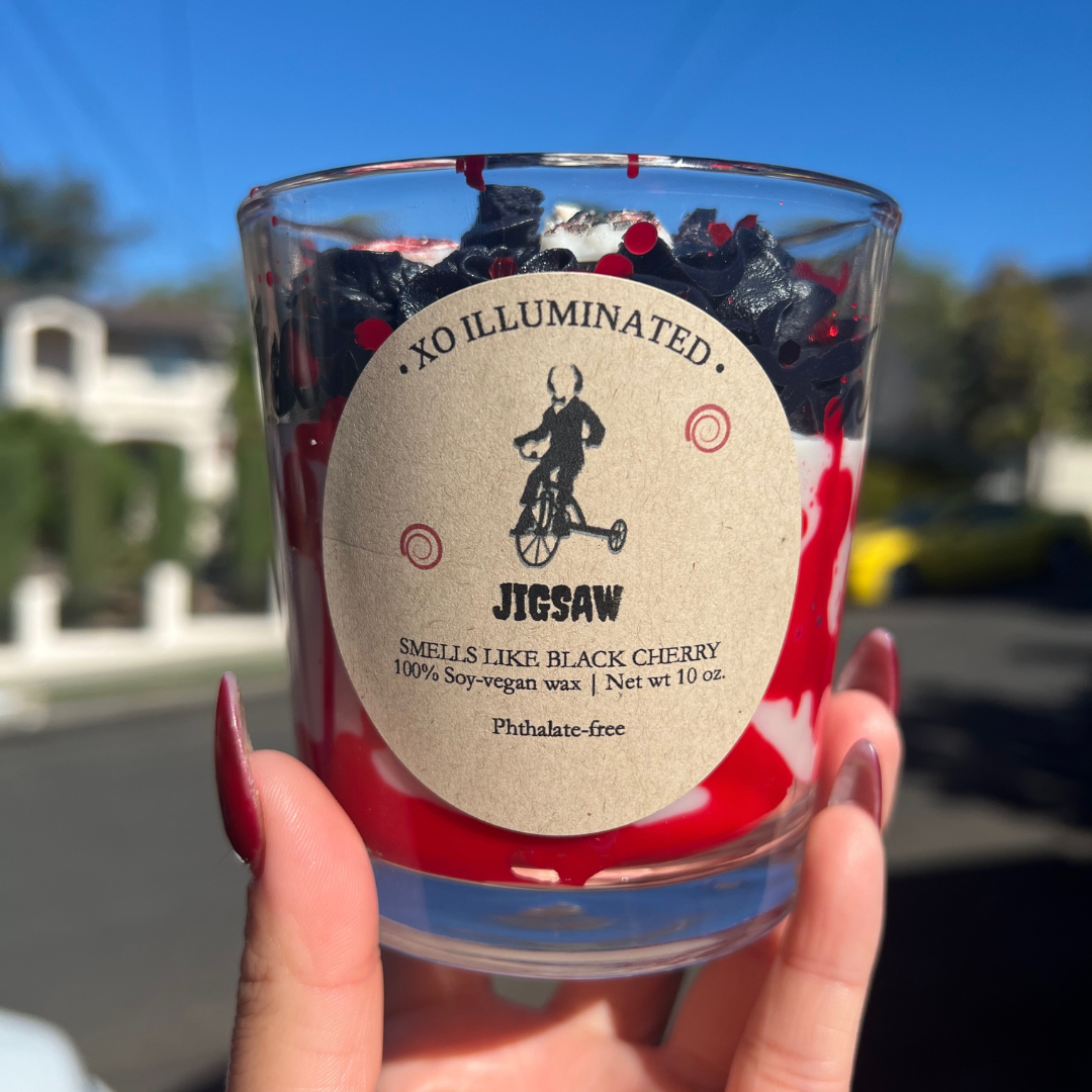 Spooktacular Jigsaw Candle