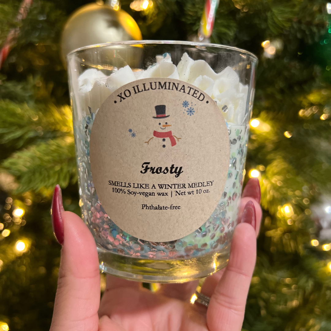 Christmassy Frosty Candle