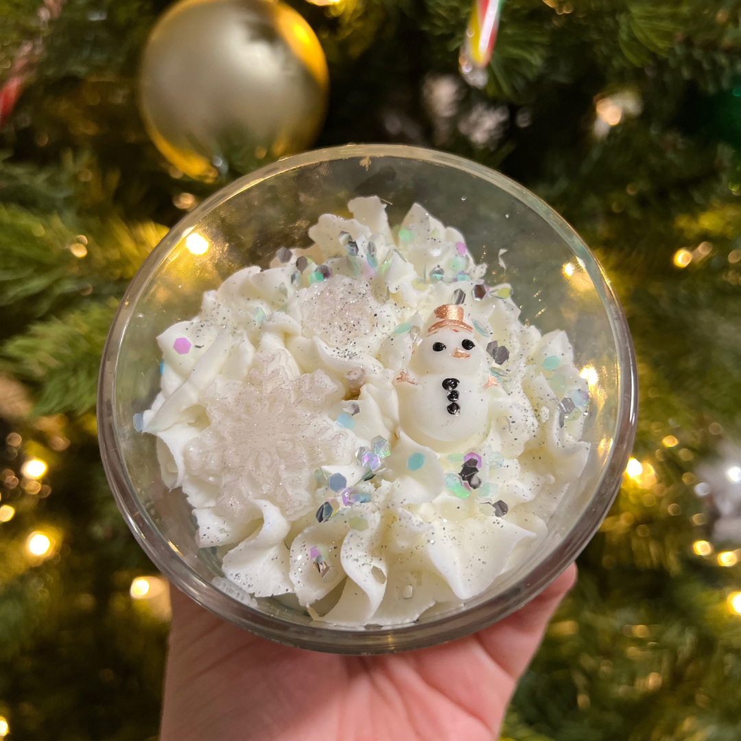 Christmassy Frosty Candle