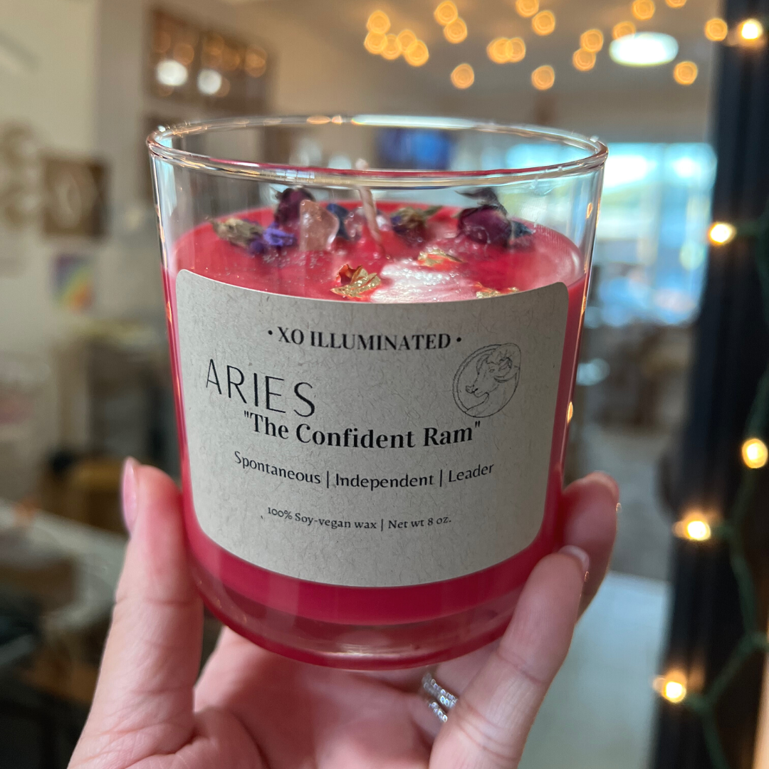 Aries Zodiac Candle