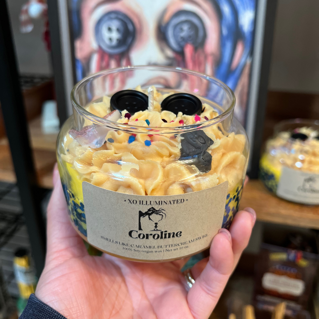 Spooktacular Coroline Candle