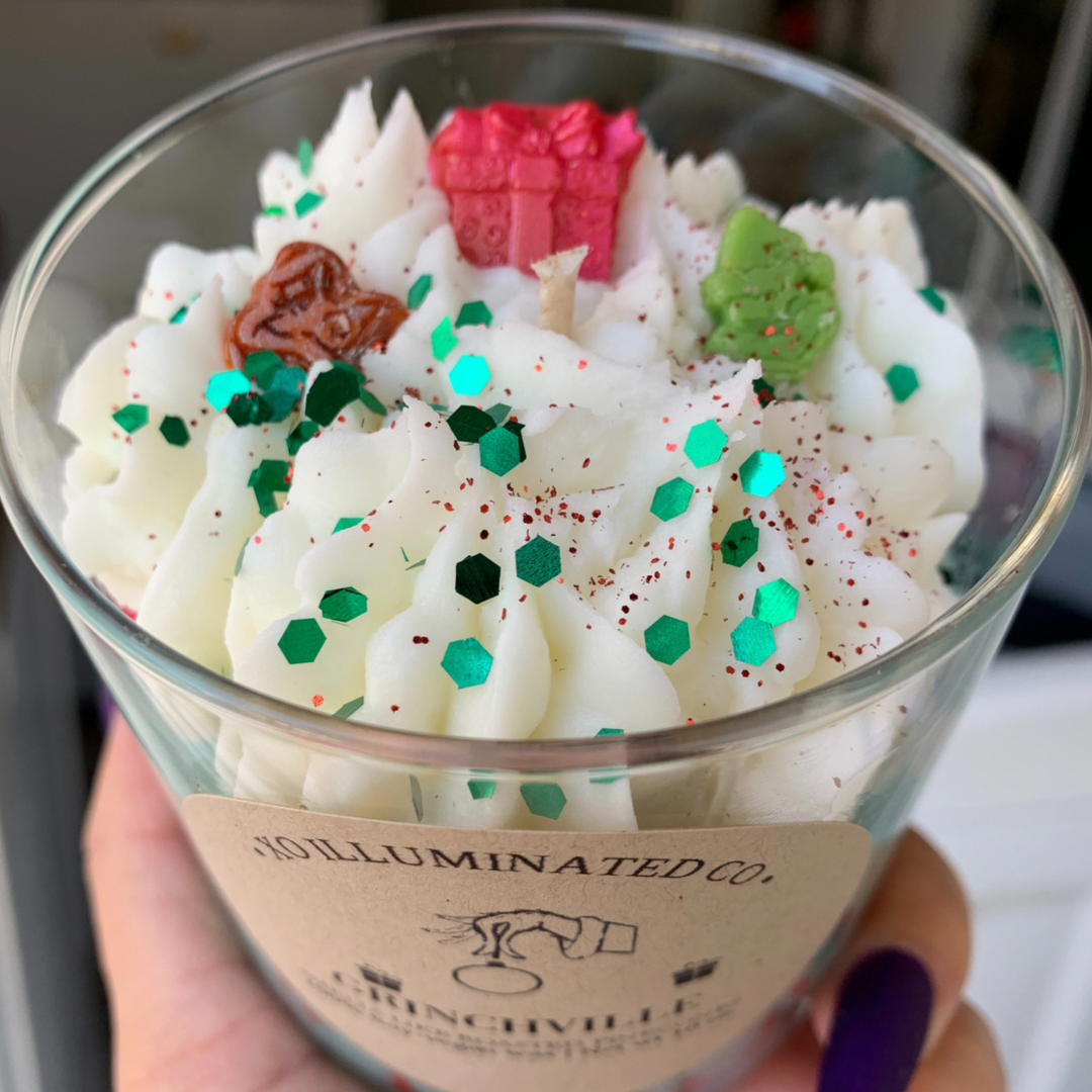 Christmassy Grinchville Candle - XO Illuminated