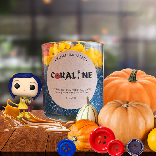Spooktacular Coraline Candle