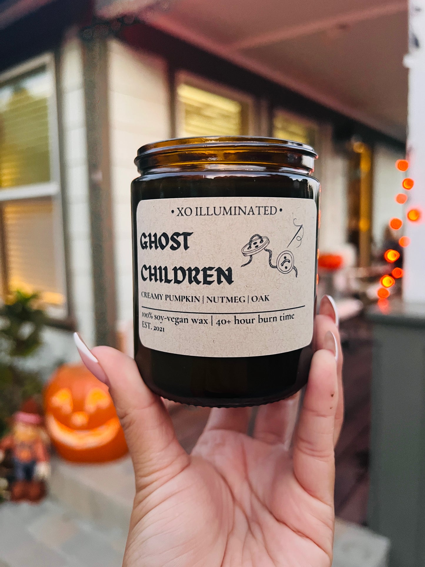 Spooktacular Ghost Children Candle