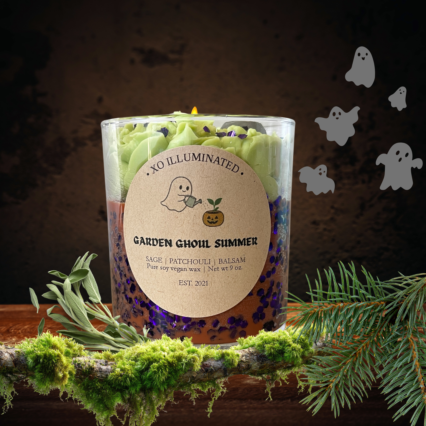 Spooktacular Garden Ghoul Summer Candle