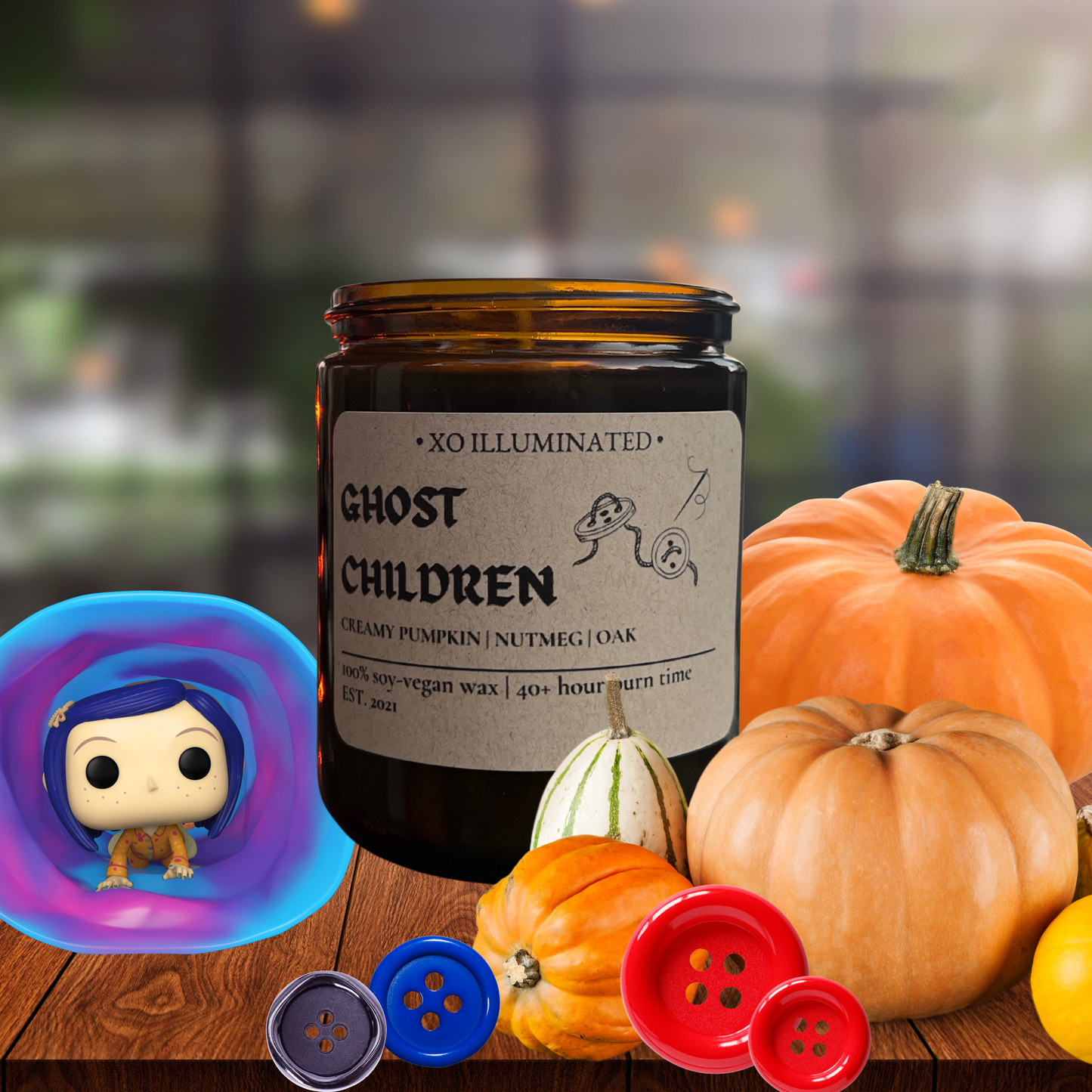 Spooktacular Ghost Children Candle