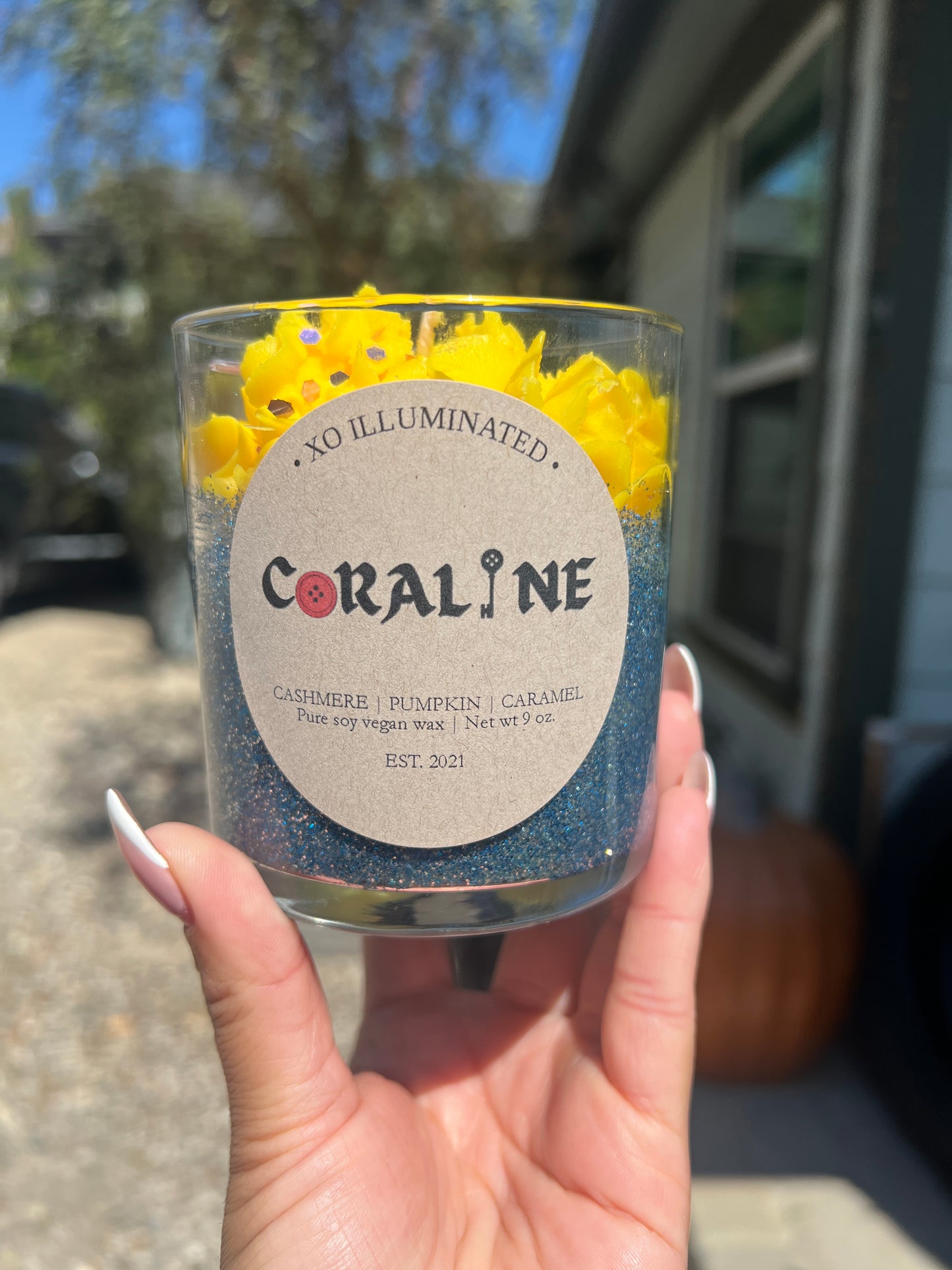Spooktacular Coraline Candle