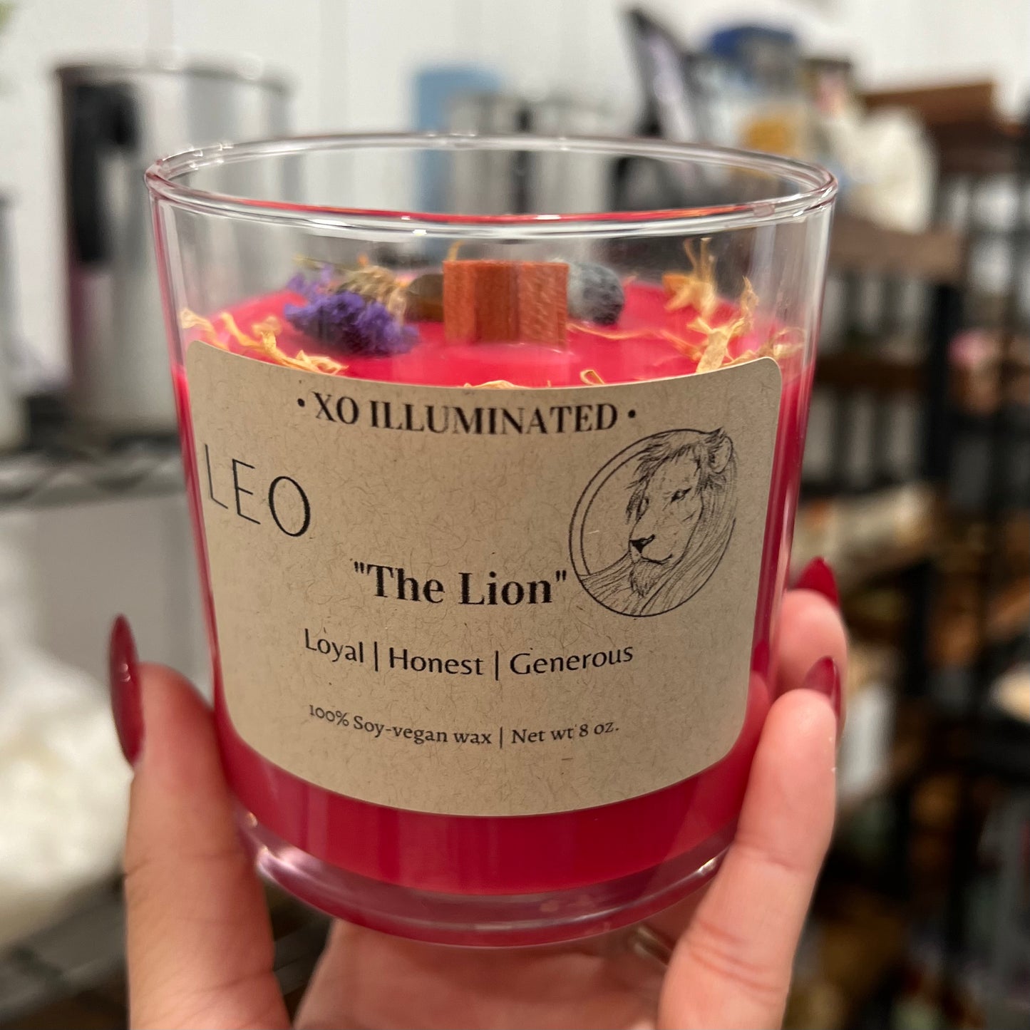 Leo Zodiac Candle