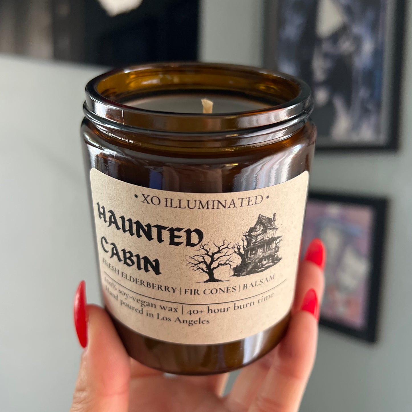 Spooktacular Haunted Cabin Candle