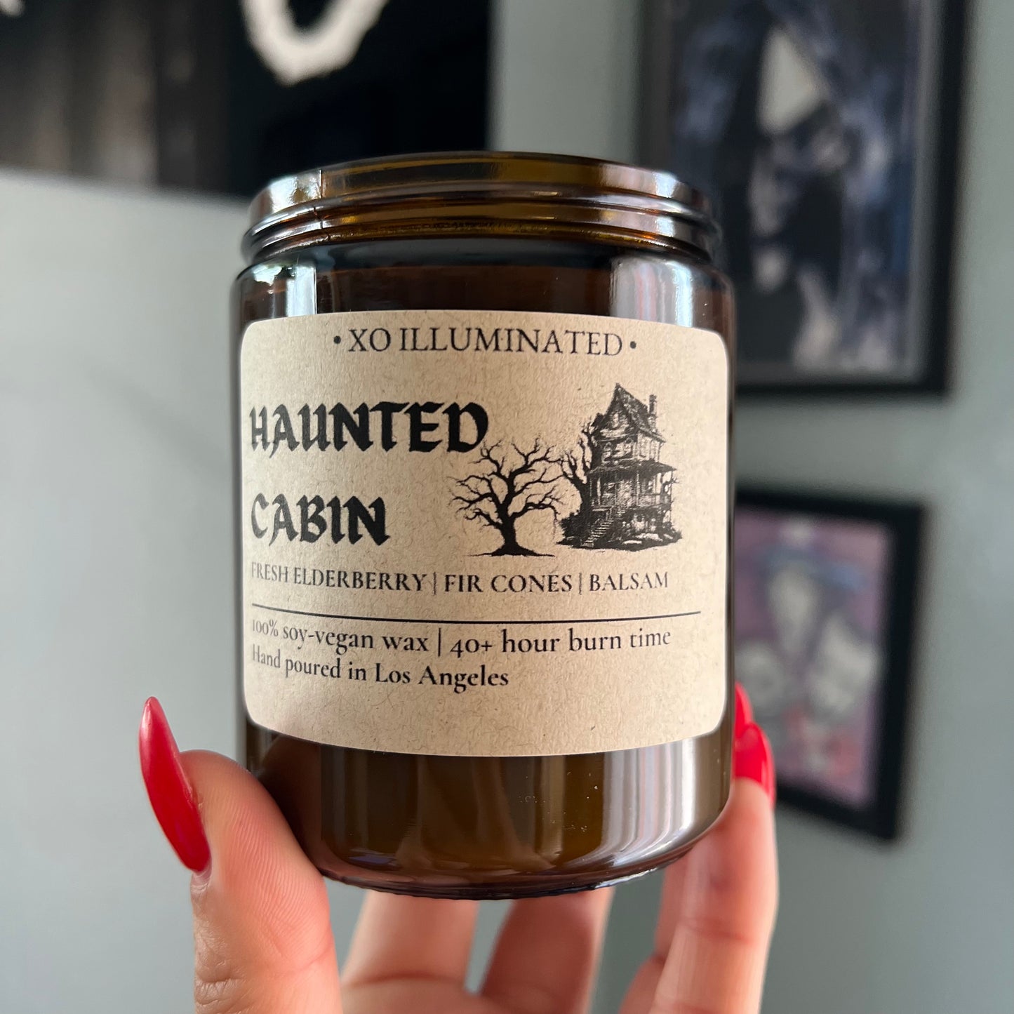 Spooktacular Haunted Cabin Candle