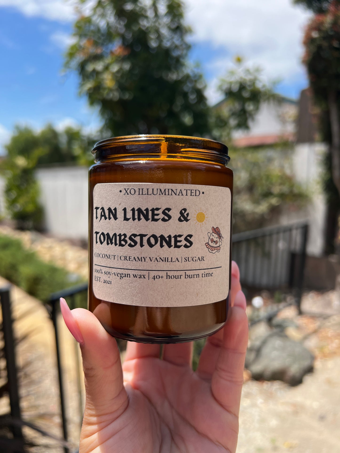 Spooktacular Tan Lines & Tombstones Candle