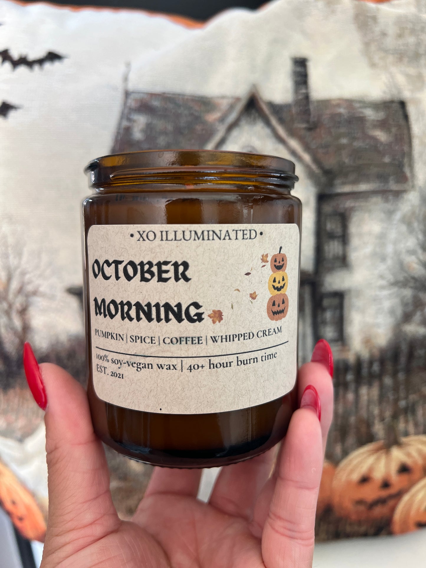 Spooktacular October Morning Candle