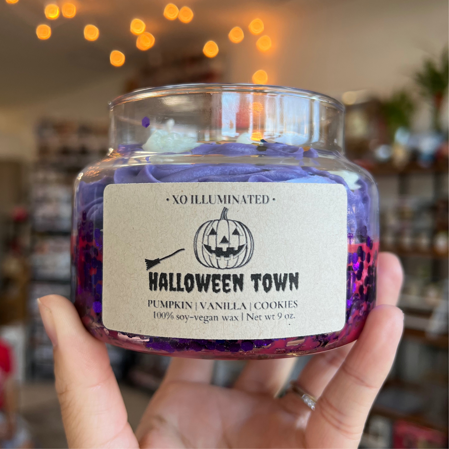 Spooktacular Halloween Town Candle