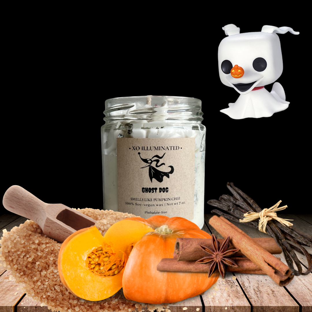Spooktacular Ghost Dog Candle