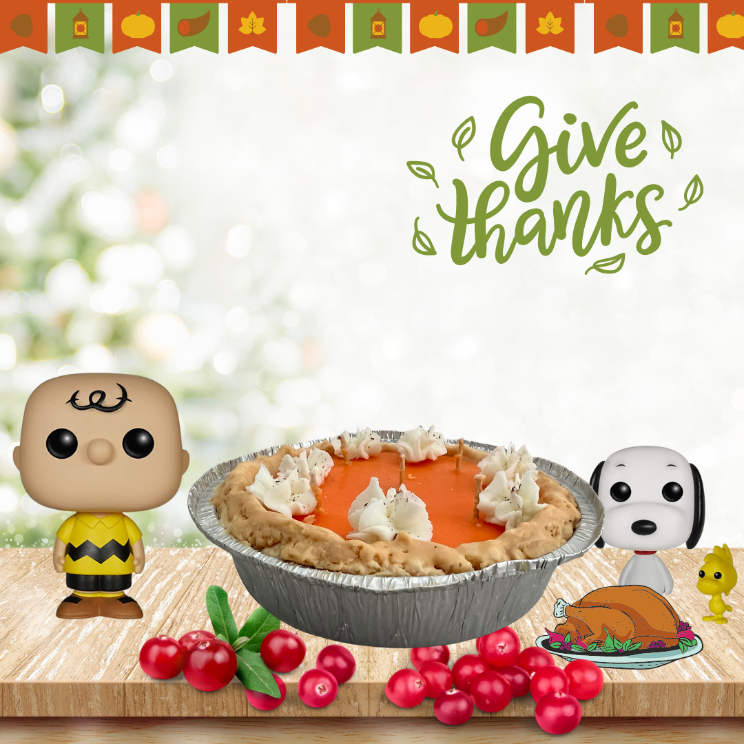 PRE-ORDER Christmassy Peanuts Thanksgiving Pie Candle