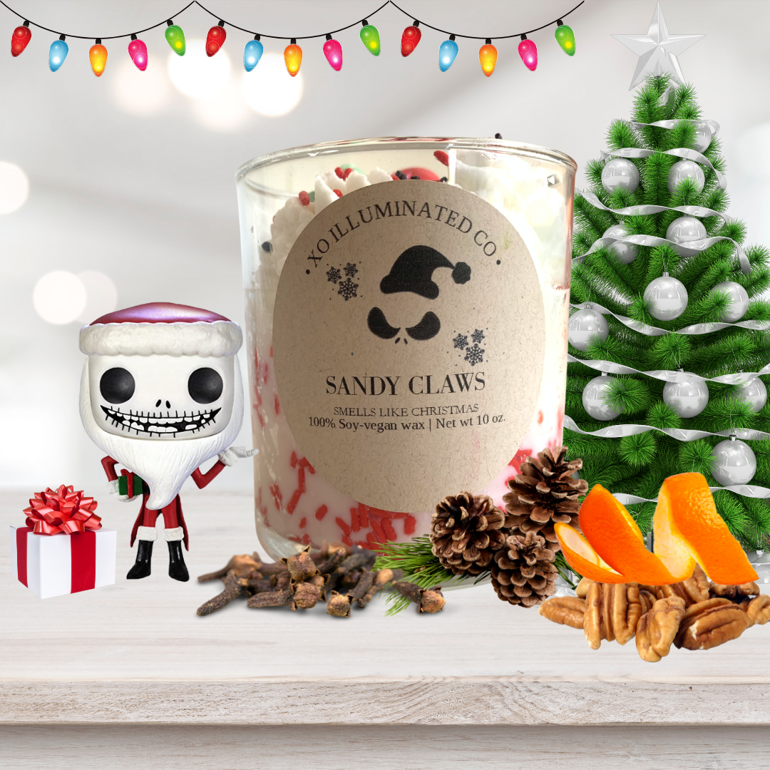 Christmassy Sandy Claws Candle - XO Illuminated 