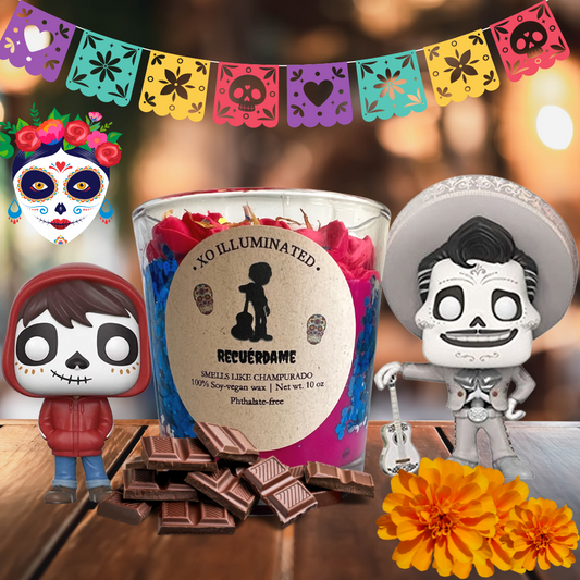 Spooktacular Recuerdame Coco Candle