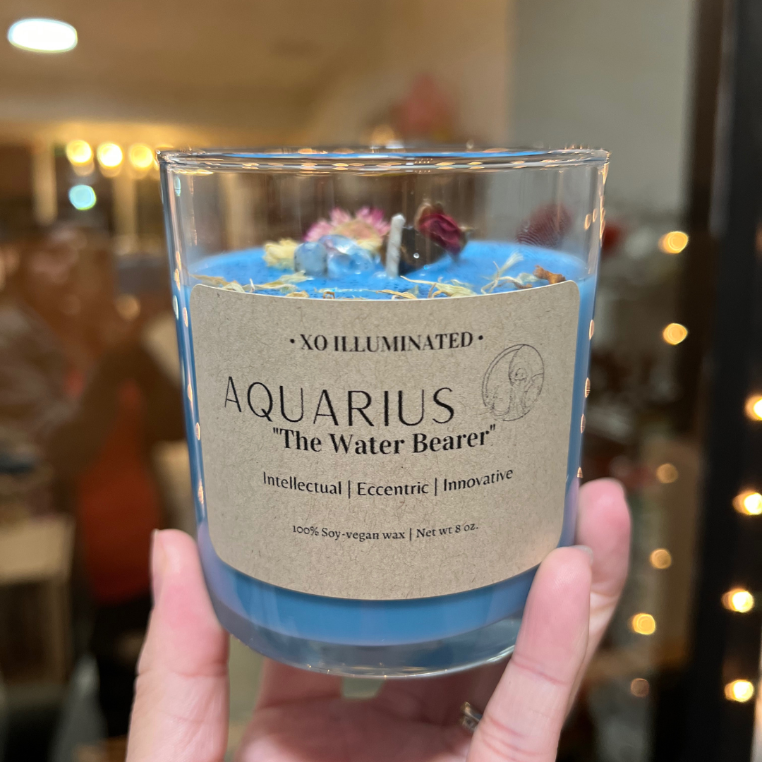 Aquarius Zodiac Candle